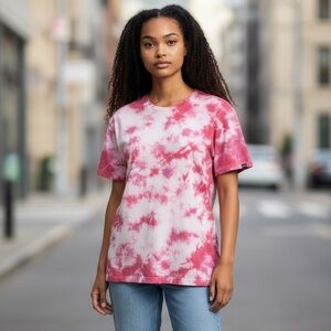 Pink Tie-Dye Women's Top Small